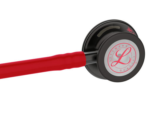 Littmann Cardiology IV Diagnostic Stethoscope: Red & Smoke - Limited Edition 6182 - Over Engraved - 