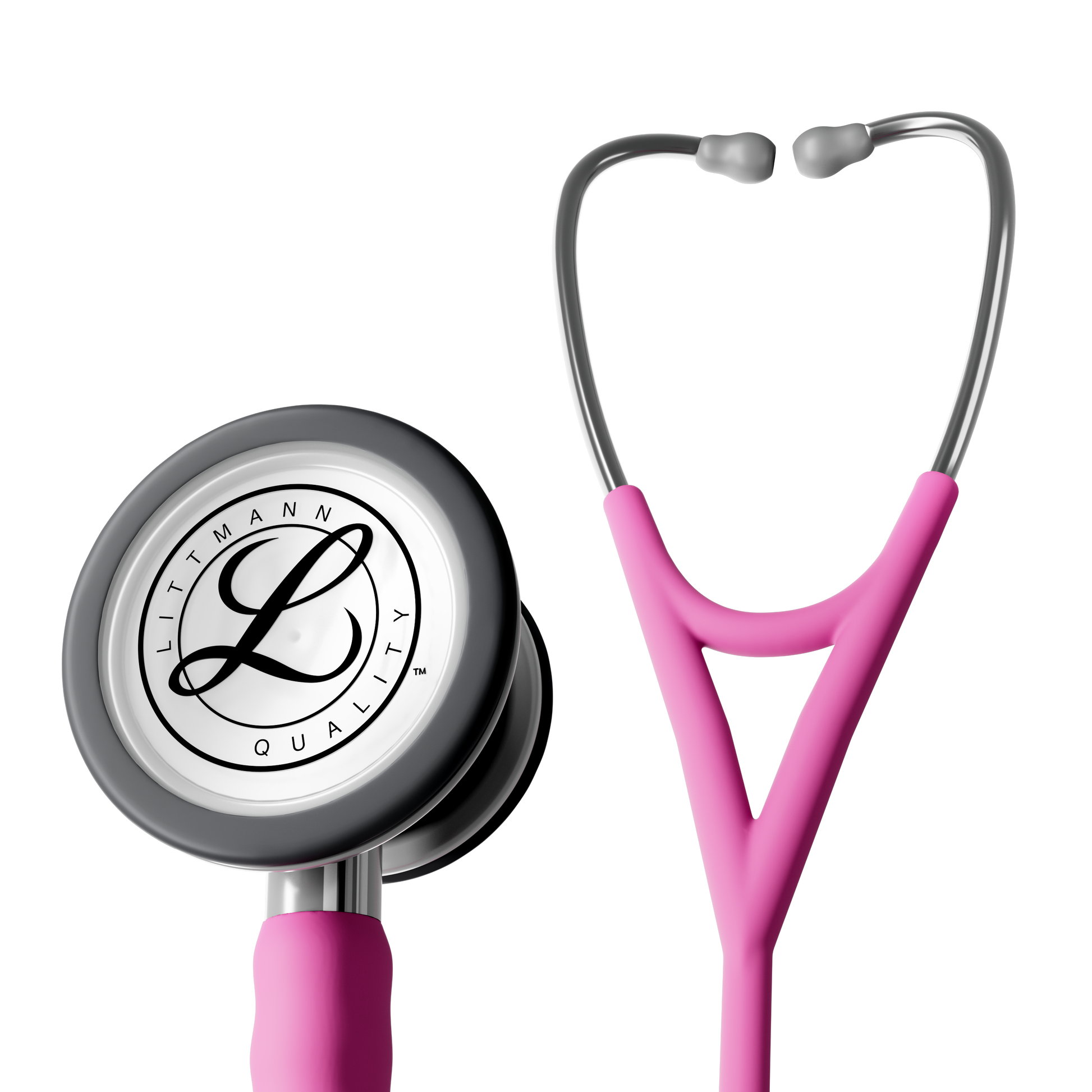 Littmann Cardiology IV Diagnostic Stethoscope: Satin Navy Rose Pink Tube 6159C - Stainless Steel Chestpiece with 27" Rose Pink Satin Finish Tube for Added Comfort, Flexibility and Cleanability