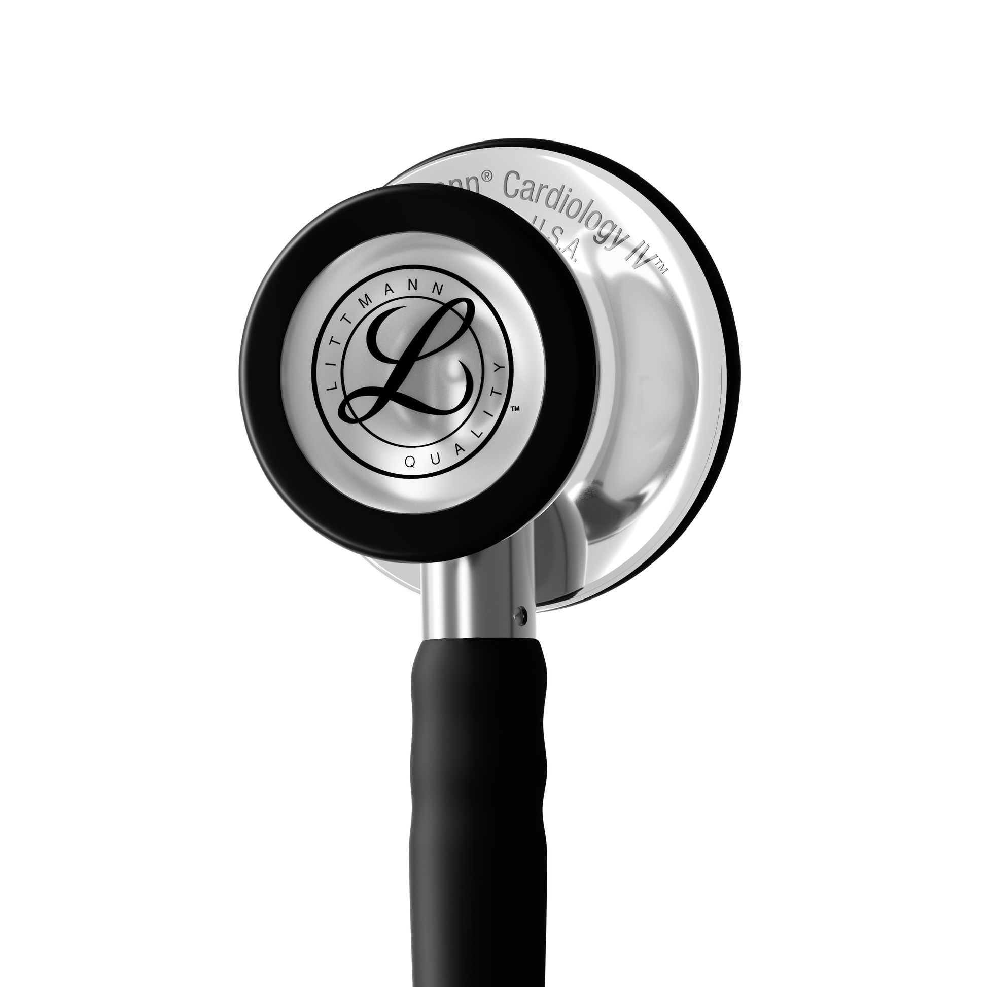 Littmann Cardiology IV Diagnostic Stethoscope: Satin Black Tube 6177C - Mirror Chestpiece with 27" Black Satin Finish Tube for Added Comfort, Flexibility and Cleanability