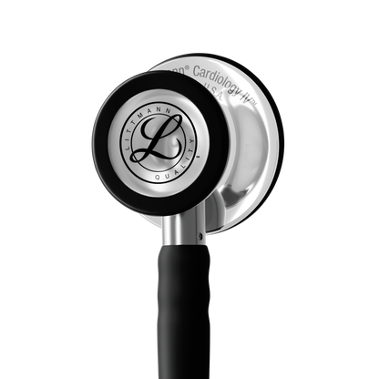 Littmann Cardiology IV Diagnostic Stethoscope: Satin Black Tube 6177C - Mirror Chestpiece with 27" Black Satin Finish Tube for Added Comfort, Flexibility and Cleanability