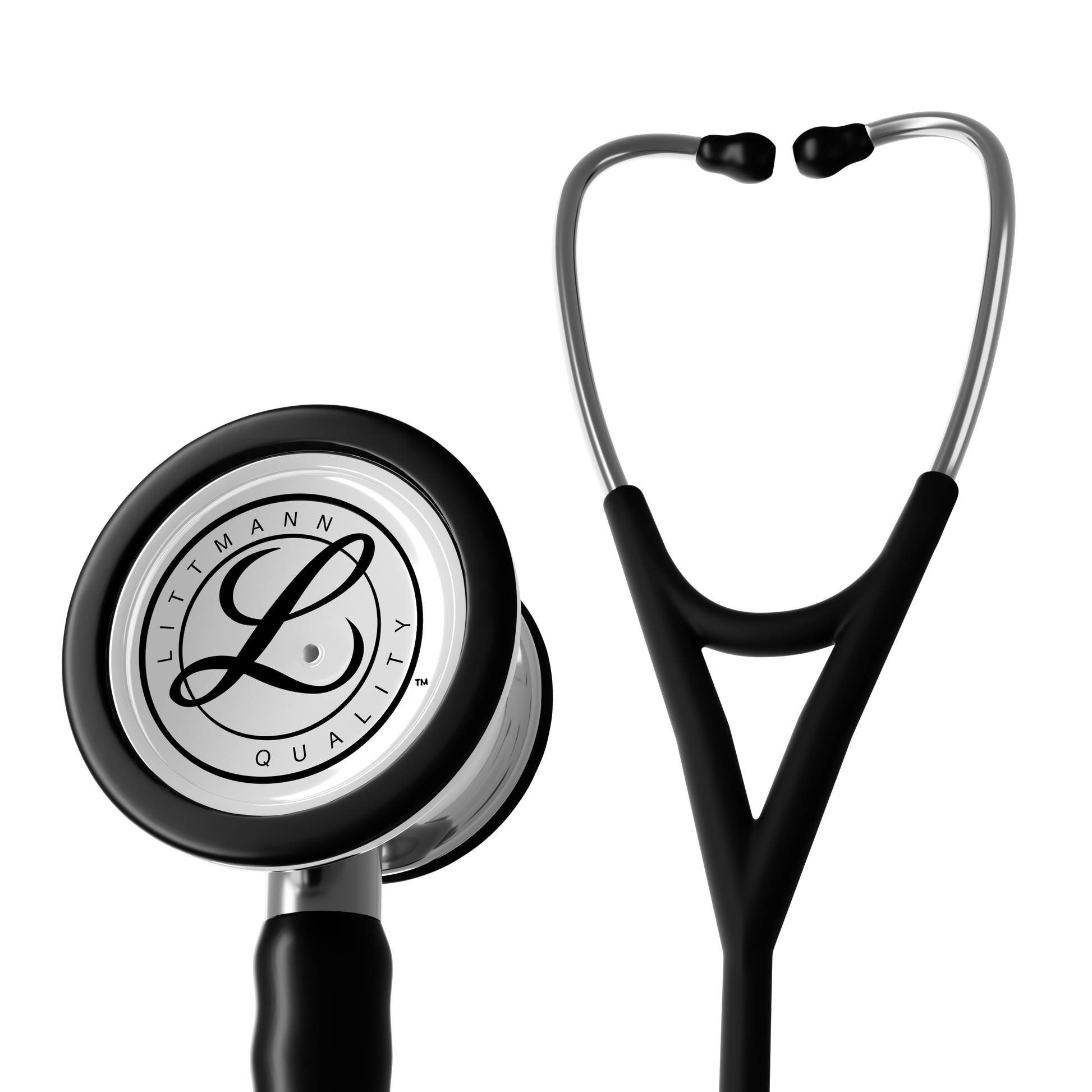 Littmann Cardiology IV Diagnostic Stethoscope: Satin Black Tube 6177C - Mirror Chestpiece with 27" Black Satin Finish Tube for Added Comfort, Flexibility and Cleanability
