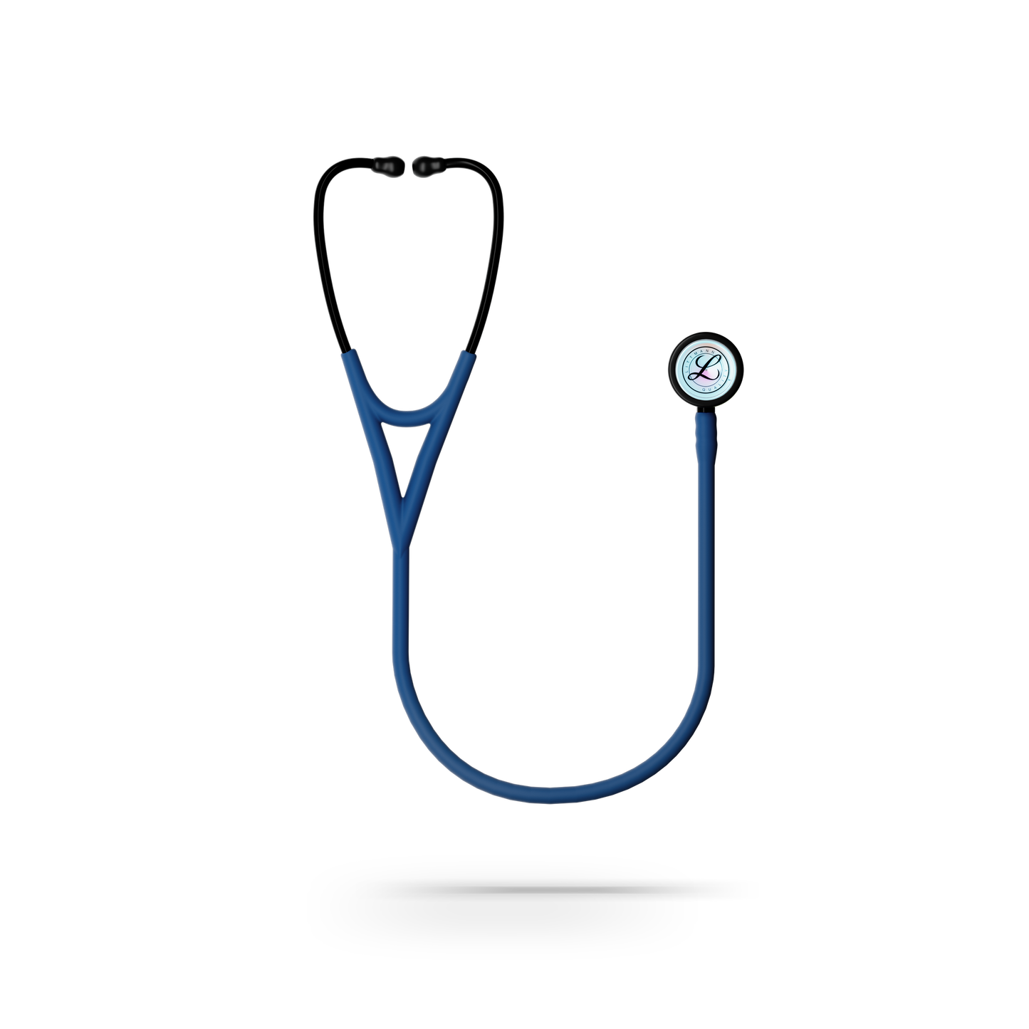 Littmann Cardiology IV Diagnostic Stethoscope: Satin Navy Blue Tube 6242C - High Polish Rainbow Chestpiece with 27" Navy Blue Satin Finish Tube for Added Comfort, Flexibility and Cleanability