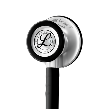 Littmann Classic III Monitoring Stethoscope: Satin Black Tube 5620C - Stainless Steel Chestpiece with 27" Black Satin Finish Tube for Added Comfort, Flexibility and Cleanability