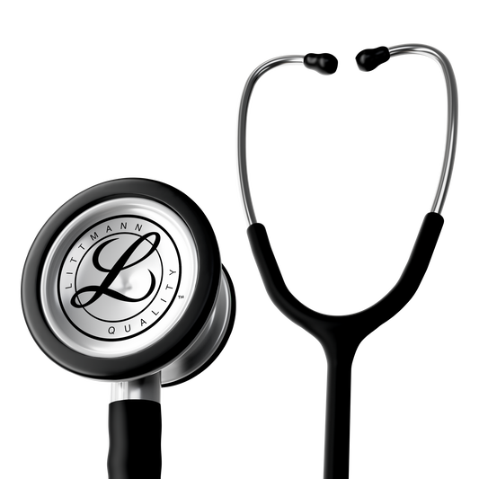 Littmann Classic III Monitoring Stethoscope: Satin Black Tube 5620C - Stainless Steel Chestpiece with 27" Black Satin Finish Tube for Added Comfort, Flexibility and Cleanability