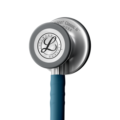 Littmann Classic III Monitoring Stethoscope: Satin Caribbean Blue Tube 5623C - Stainless Steel Chestpiece with 27" Caribbean Blue Satin Finish Tube for Added Comfort, Flexibility and Cleanability