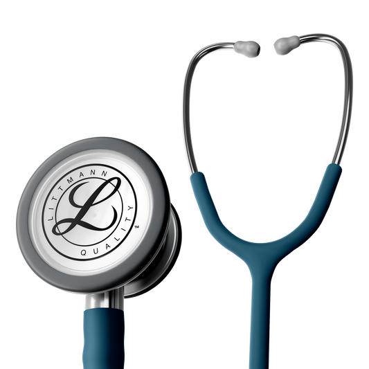 Littmann Classic III Monitoring Stethoscope: Satin Caribbean Blue Tube 5623C - Stainless Steel Chestpiece with 27" Caribbean Blue Satin Finish Tube for Added Comfort, Flexibility and Cleanability