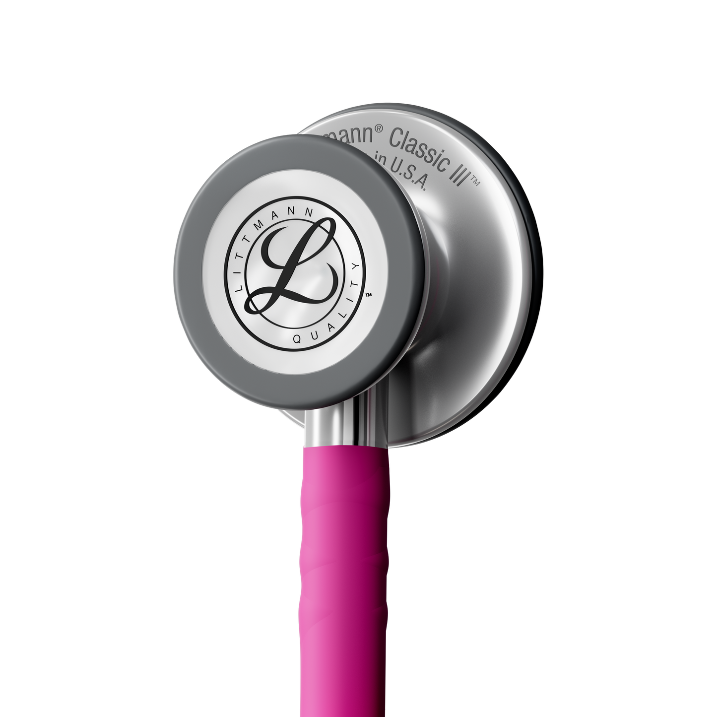 Littmann Classic III Monitoring Stethoscope: Satin Raspberry Tube 5648C - Stainless Steel Chestpiece with 27" Raspberry Satin Finish Tube for Added Comfort, Flexibility and Cleanability