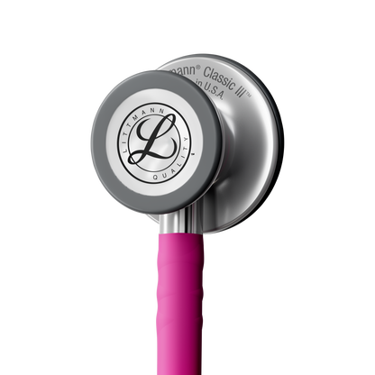 Littmann Classic III Monitoring Stethoscope: Satin Raspberry Tube 5648C - Stainless Steel Chestpiece with 27" Raspberry Satin Finish Tube for Added Comfort, Flexibility and Cleanability