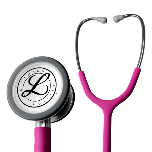 Littmann Classic III Monitoring Stethoscope: Satin Raspberry Tube 5648C - Stainless Steel Chestpiece with 27" Raspberry Satin Finish Tube for Added Comfort, Flexibility and Cleanability