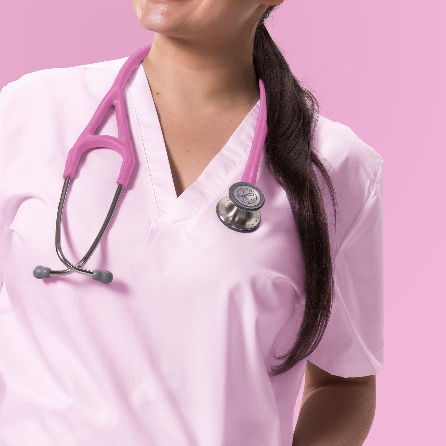 Littmann Cardiology IV Diagnostic Stethoscope: Satin Navy Rose Pink Tube 6159C - Stainless Steel Chestpiece with 27" Rose Pink Satin Finish Tube for Added Comfort, Flexibility and Cleanability