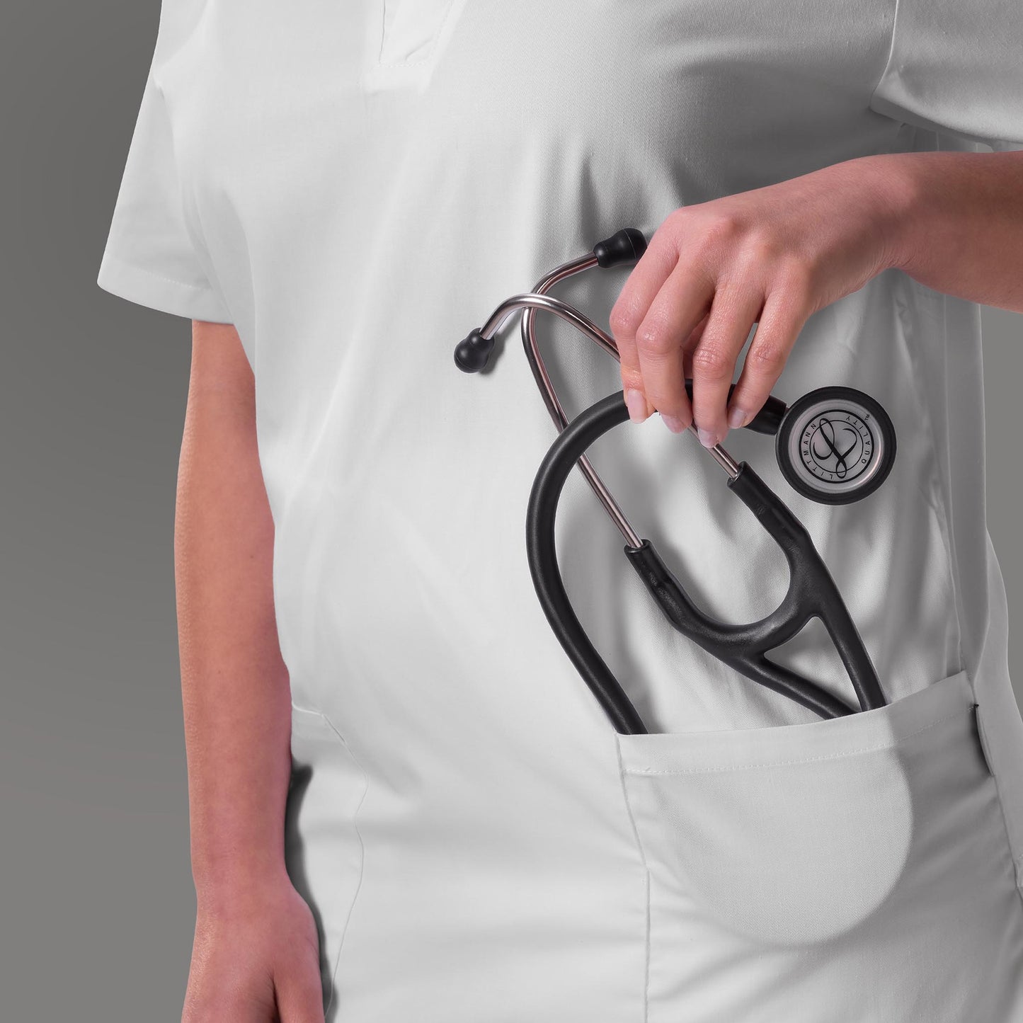 Littmann Cardiology IV Diagnostic Stethoscope: Satin Black Tube 6177C - Mirror Chestpiece with 27" Black Satin Finish Tube for Added Comfort, Flexibility and Cleanability