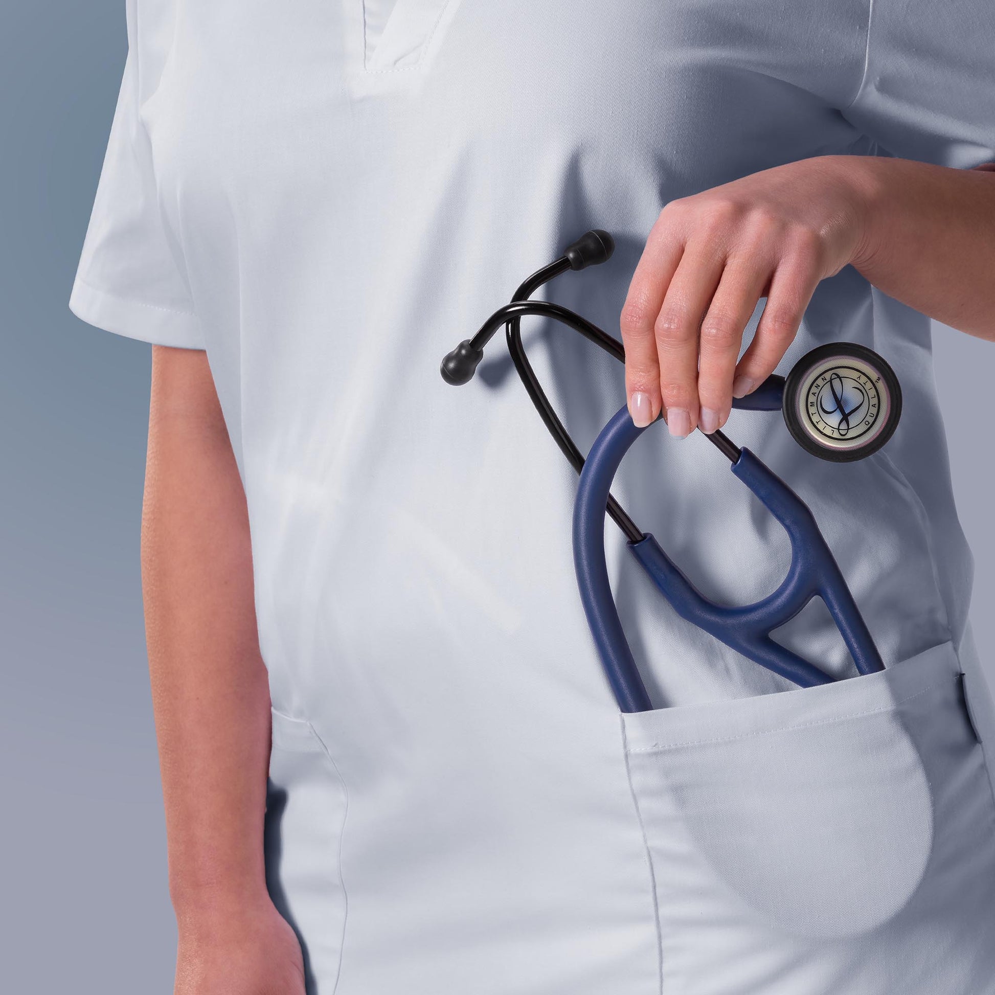Littmann Cardiology IV Diagnostic Stethoscope: Satin Navy Blue Tube 6242C - 