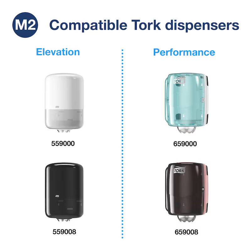 Tork Basic Centrefeed Wiping Paper Blue 2 ply 130m x 6