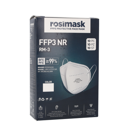 Rosimask FFP3 Face Masks (unvalved) Box of 10