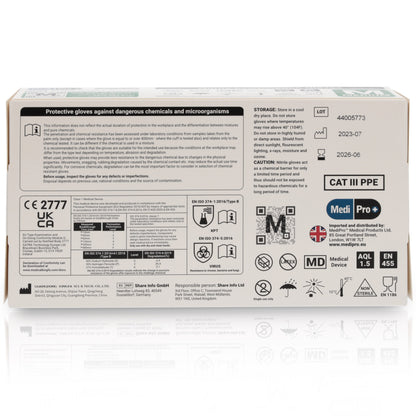Black Nitrile Gloves - Box of 100 - Medium - MediPro