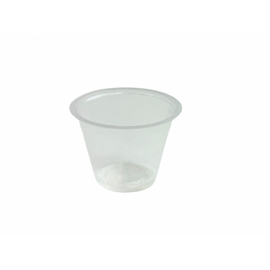 Medicine Measure Pot Plastic 30ml - Pack of 100 - 