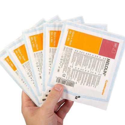 Melolin Low-Adherent Absorbant Dressings - 10cm x 10cm - Pack of 5 - 
