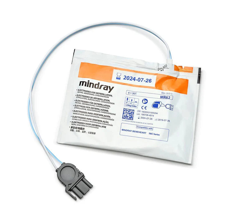 Mindray MR62 BeneHeart Defibrillator Pads for C1A & C2 - 