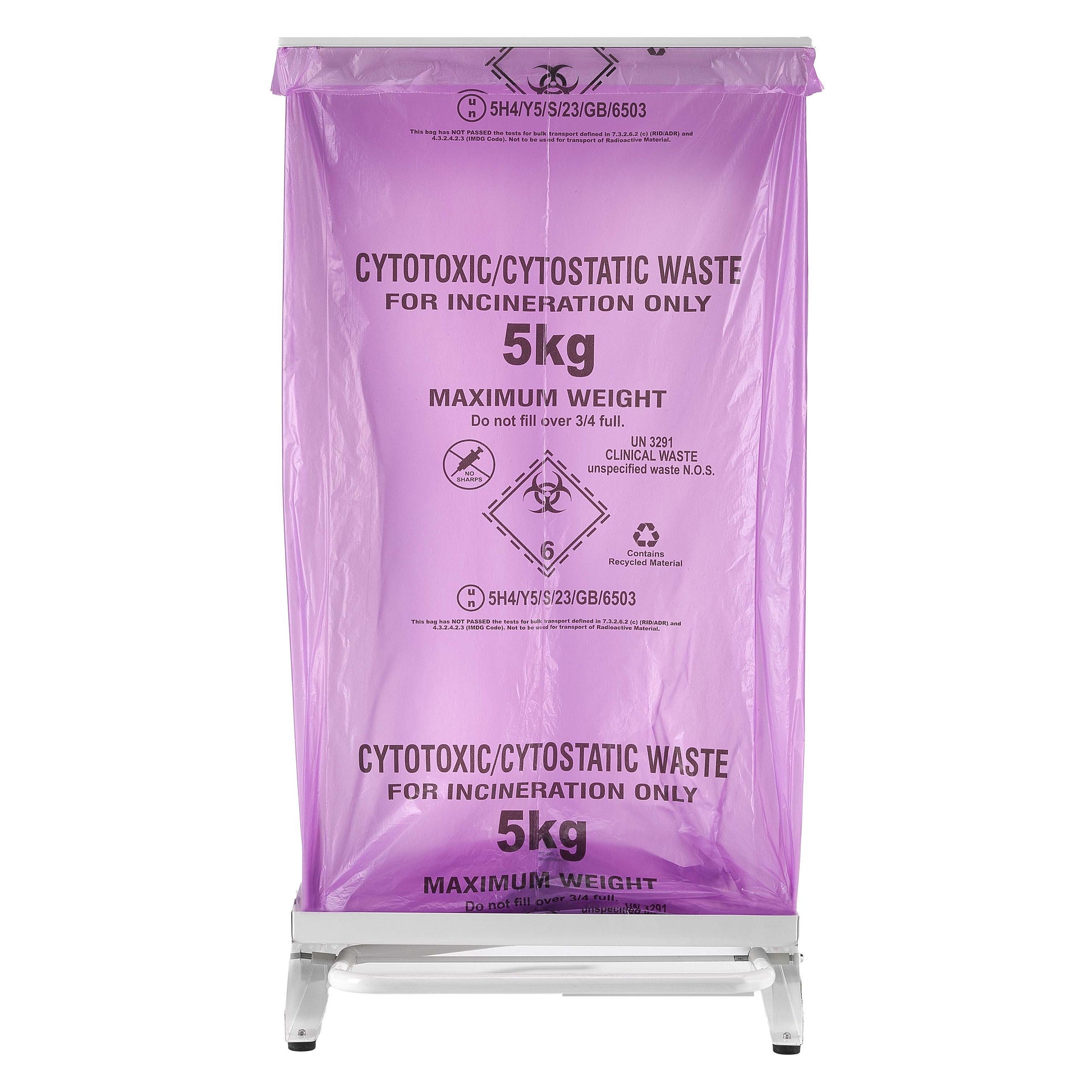 Purple - Cytotoxic Bag - Large 90L - Roll of 50 - 