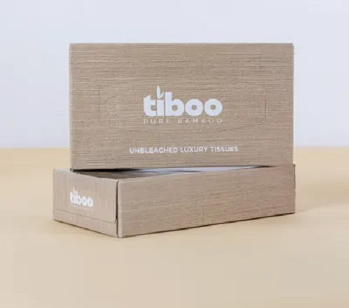 Tiboo Luxury Unbleached Facial Tissues - 2ply - 100 Sheets