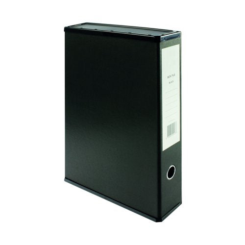 Colured Box File Select Box File Foolscap Black - Pack of 5 – Medisave UK