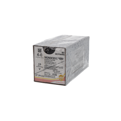 MONOCRYL PLUS suture - Monofilament - Undyed - 4-0 - 70cm - 1 x Reverse cutting - 60mm - STRAIGHT - 12 - 