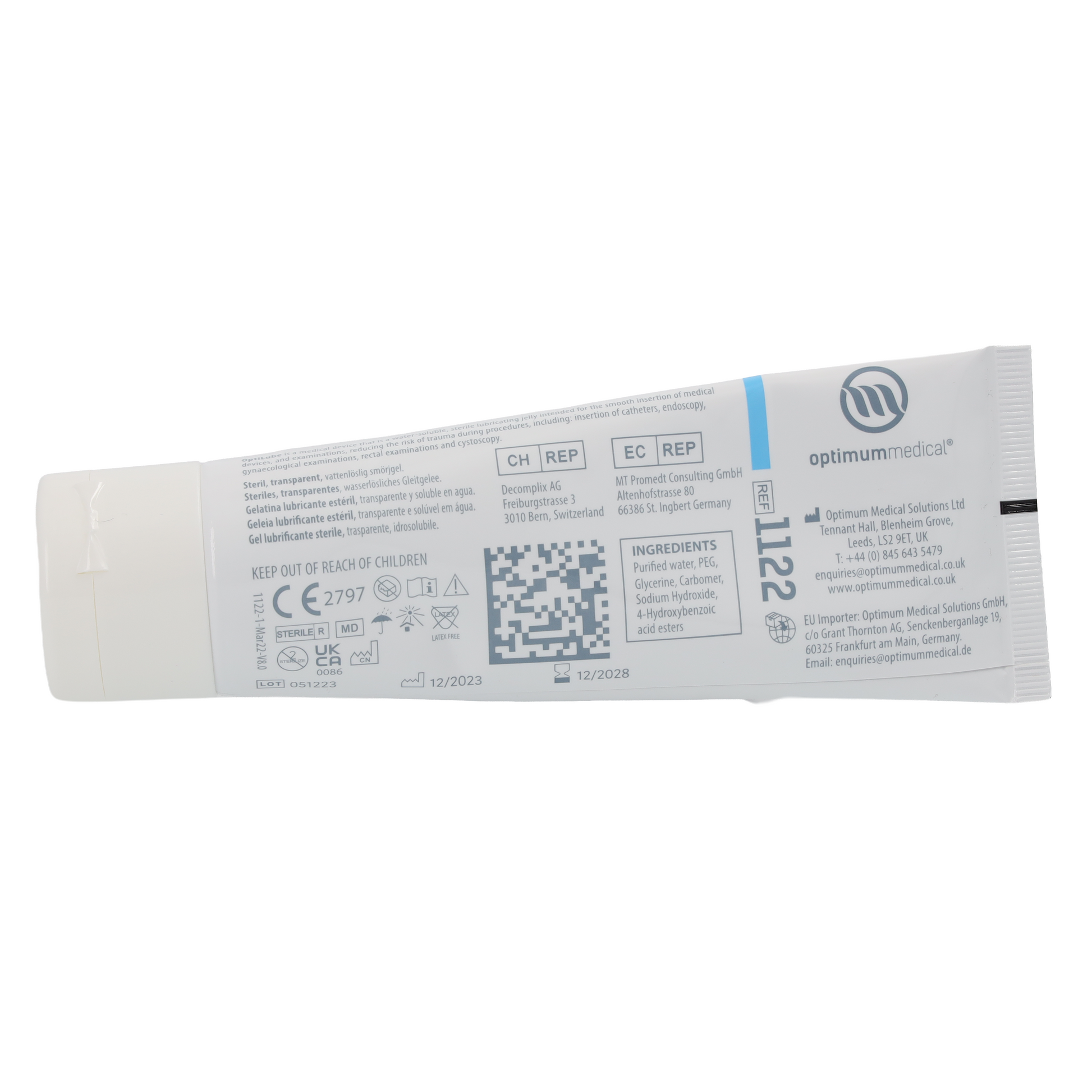 Optilube Sterile Lubricating Jelly - 82g Tube