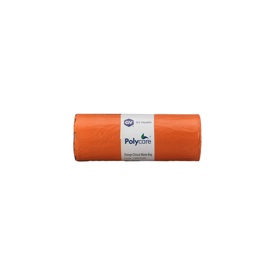 Orange Medium Duty Clinical Waste Bags - 90L Large - Roll of 25 - 