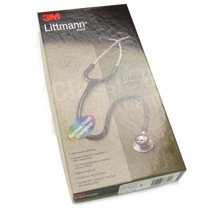 Littmann Classic II Infant Stethoscope: Raspberry Rainbow 2157 - Over Engraved - Littmann Stethoscopes