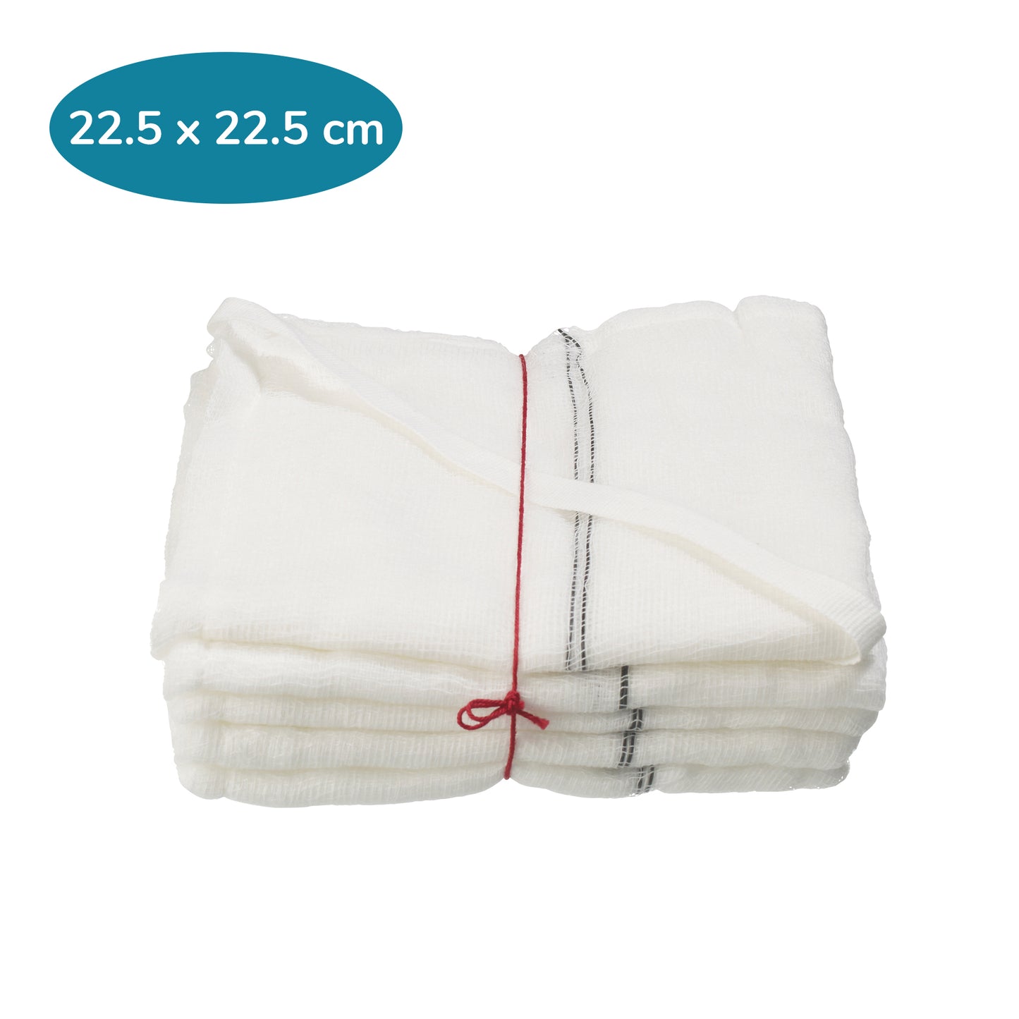 Premier Detectors® Sterile 12–Ply Taped X–Ray Detectable Swabs White (22.5 x 22.5 cm) - 