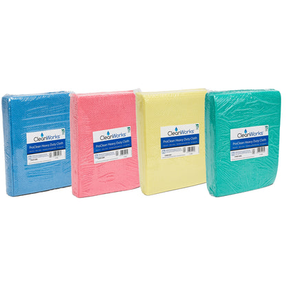 CleanWorks ProClean Heavy-Duty Cleaning Cloth - Pack of 25 - Bunzl Clean