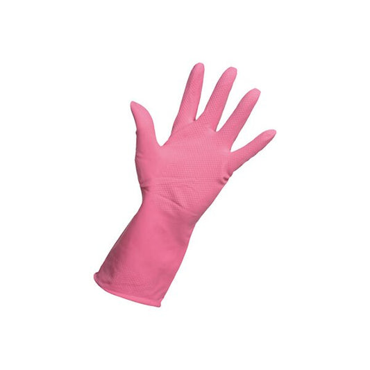 Rubber Household Gloves - Pink - Medium