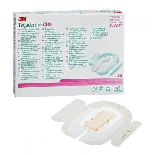 3M™ Tegaderm CHG Dressings 10x 15.5cm case of 25 - 