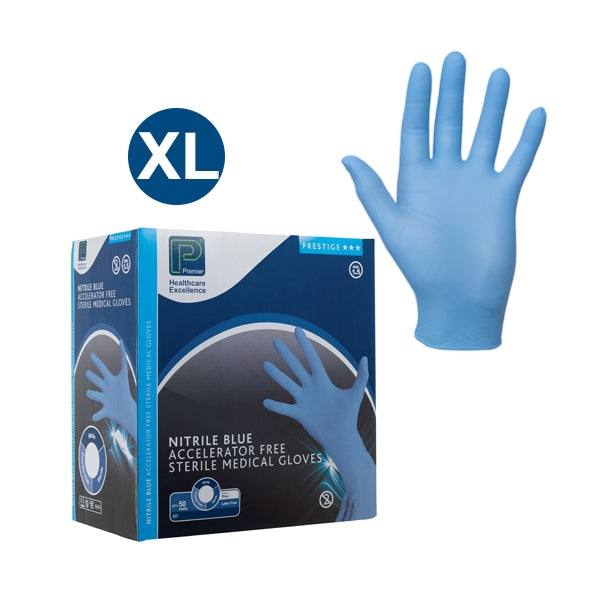 Sterile Nitrile Examination Gloves - Extra Large x 50