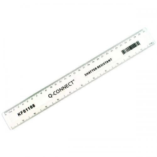 Clear Ruler Shatterproof 300mm - Vow