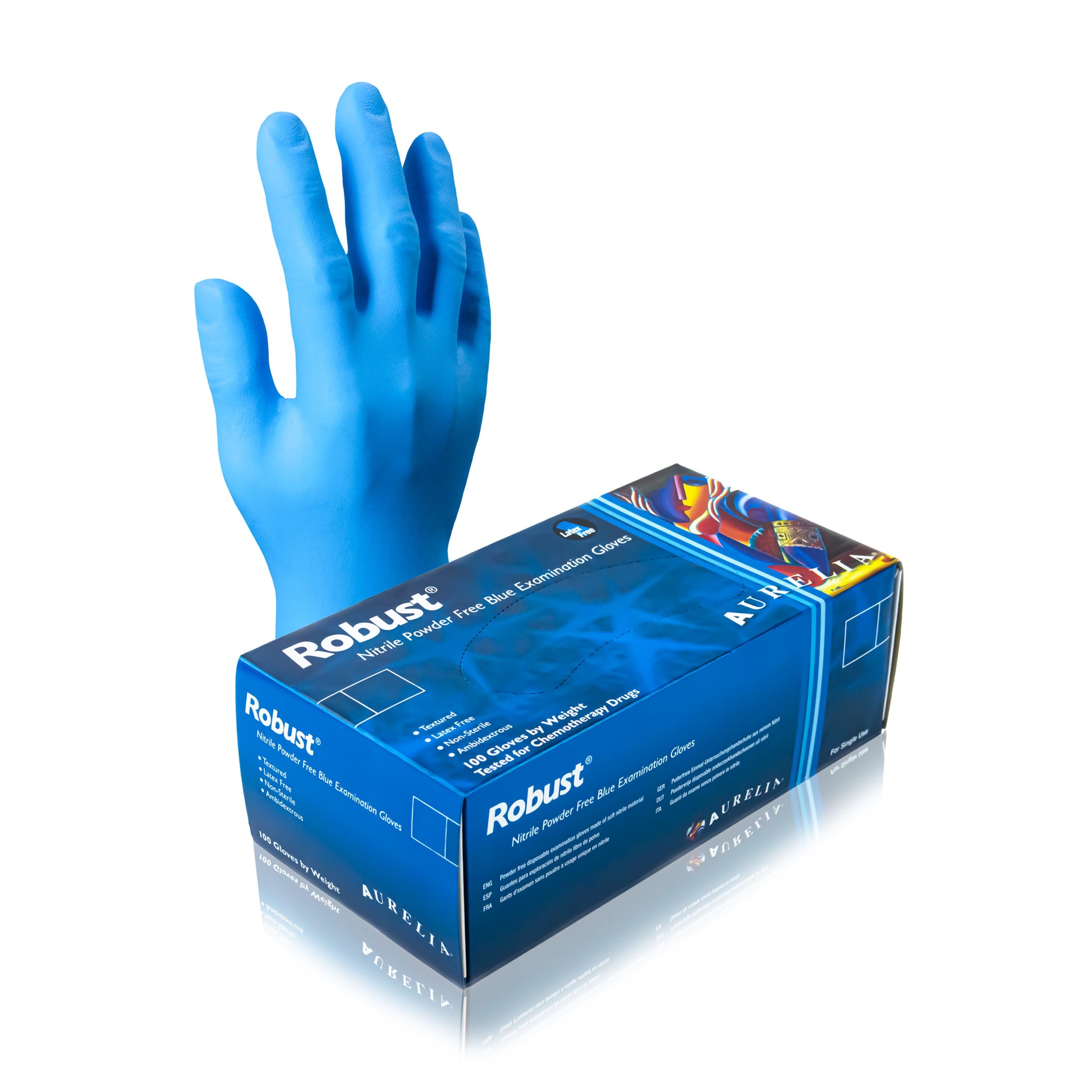 Aurelia Robust Nitrile Powder Free Gloves - Extra Large - Pack of 100 - Aurelia Gloves