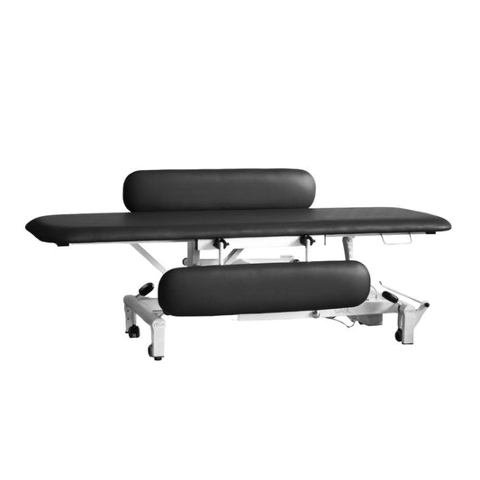 Komfort 1-Section Hydraulic Couch / Changing Table - White Frame/ Charcoal Upholstery - 