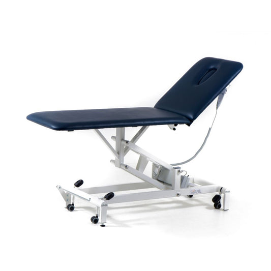 Komfort 2-Section Hydraulic / White Frame / Navy Upholstery - 