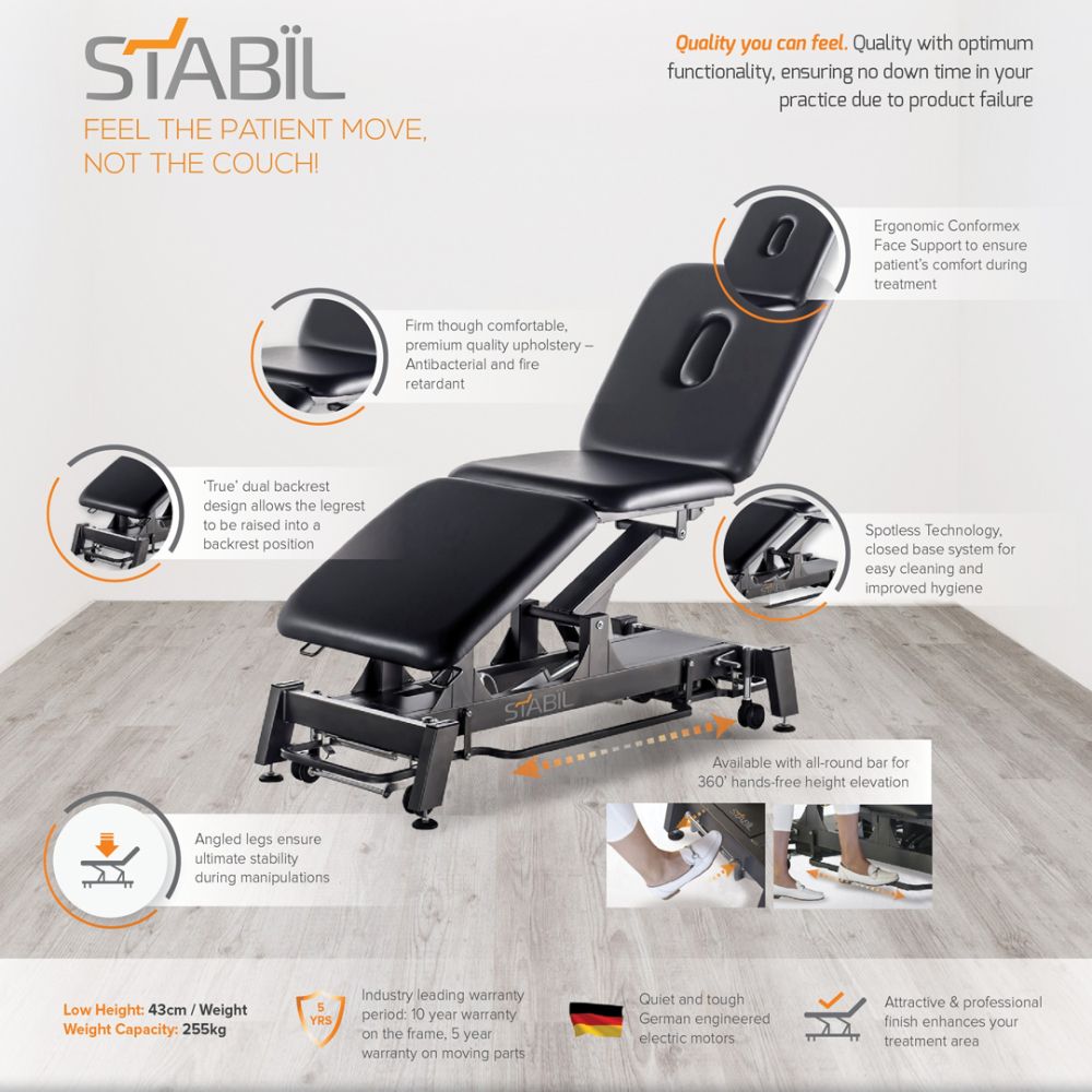 Pro 2-Section Electric - Black Frame - Black Upholstery - 