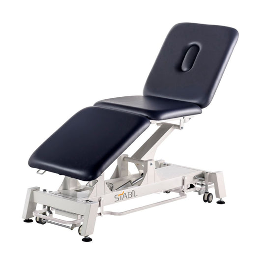 Stabil Pro 3-Section Electric - White Frame and Black Upholstery - 