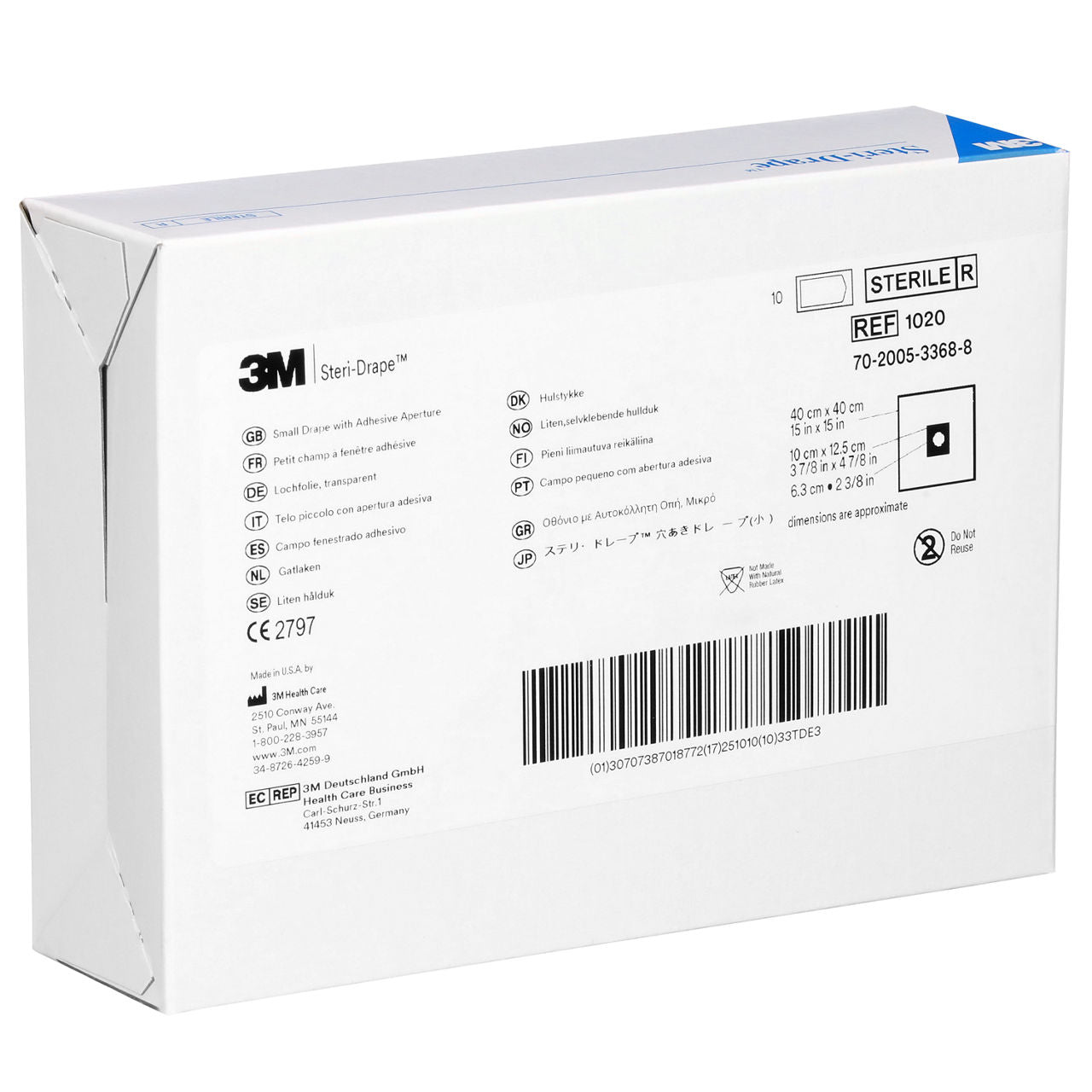 3M™ Steri-Drape™ Small Drape with Adhesive Aperture - Pack of 10 - 