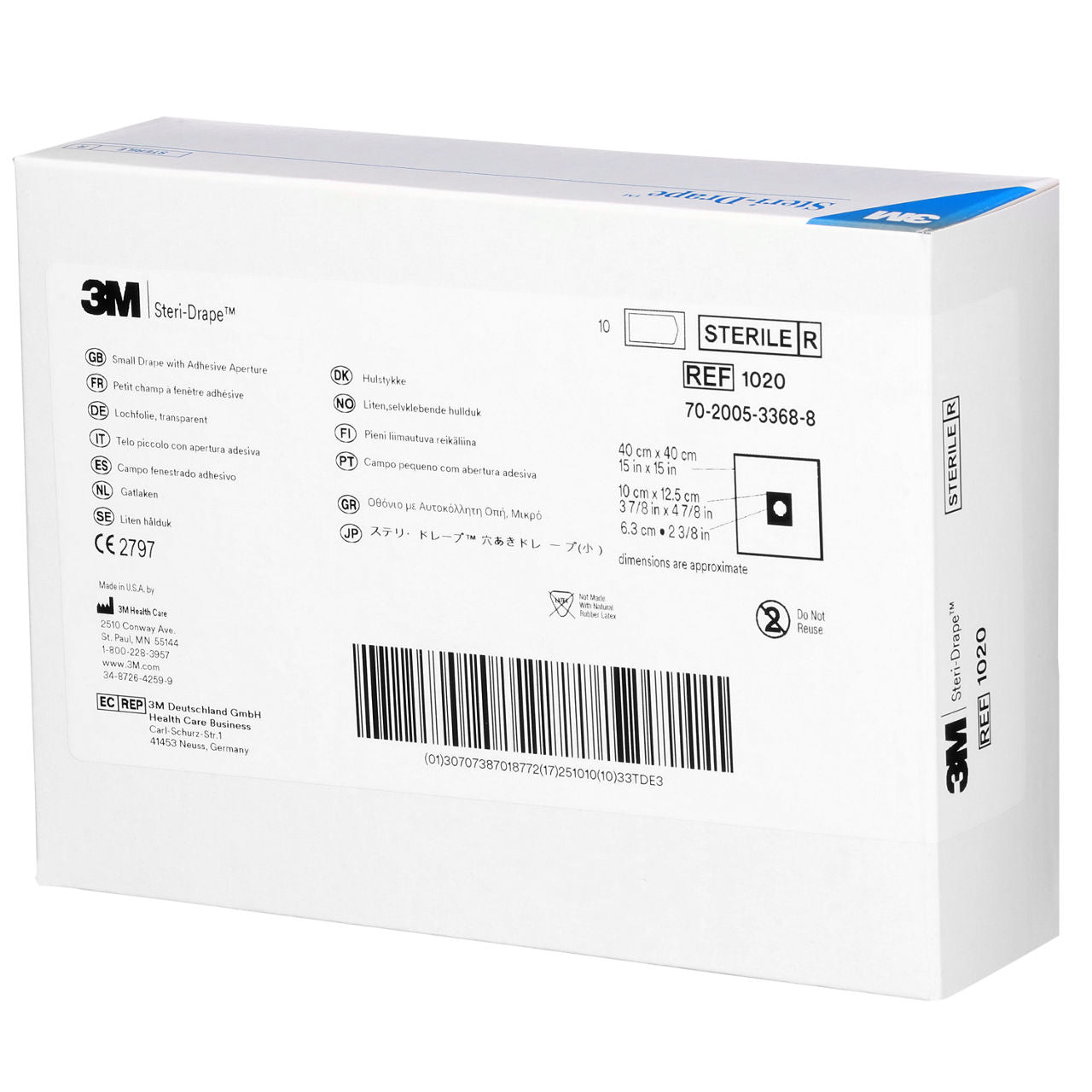 3M™ Steri-Drape™ Small Drape with Adhesive Aperture - Pack of 10 - 