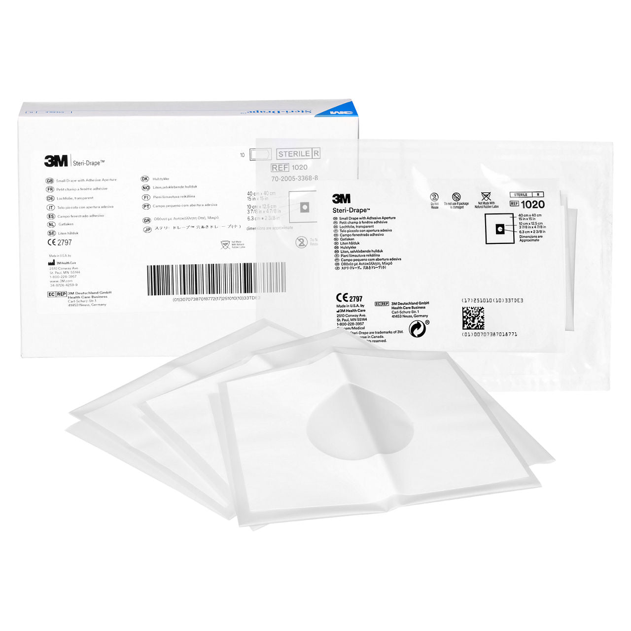 3M™ Steri-Drape™ Small Drape with Adhesive Aperture - Pack of 10 - 