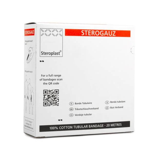 Sterogauze tubular gauze bandage 2.5cm x 20m - large fingers.