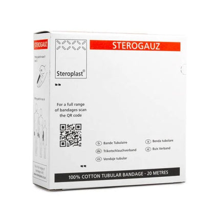 Sterogauze tubular gauze bandage 2.5cm x 20m - large fingers.