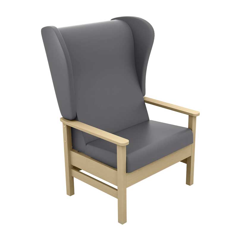 Sunflower Atlas Bariatric Patient Chair with Wings and Drop Arms - Vinyl Upholstery - 