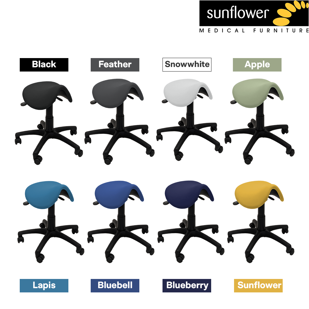 Sunflower Saddle Stool - Upholstered - 