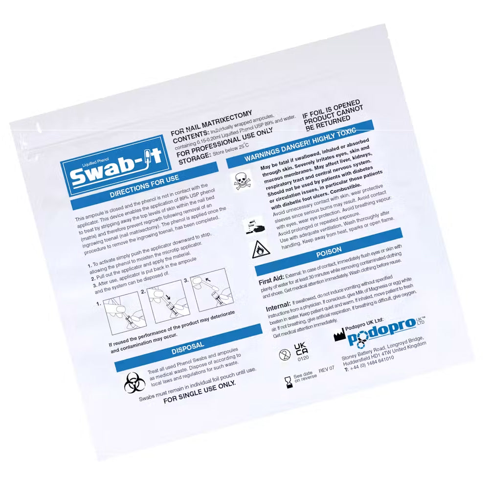 DLT Podopro Phenol Swab-it - Pack of 30 - 
