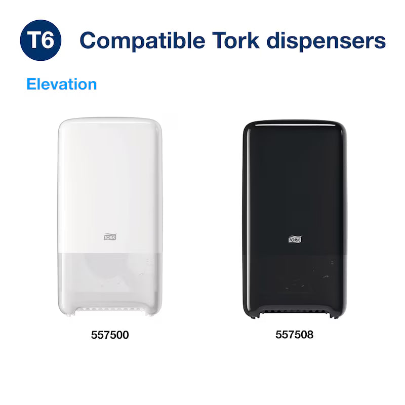 Tork Mid-size Toilet Roll White T6 - Case of 27 - 