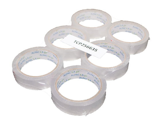 Polypropylene Clear Tape 24mm x 33mm - Pack of 6